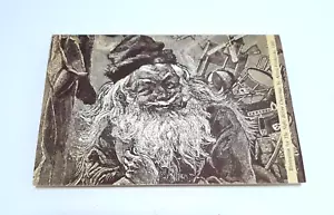 Tarjeta Vintage NAVIDAD XILOGRAFÍAS La Noche Antes de Navidad Fredericks Nota en Blanco - Imagen 1 de 4