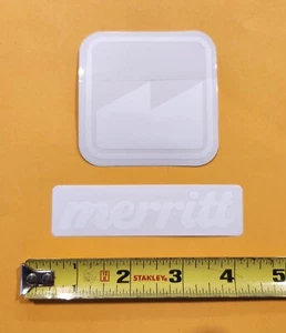 Merritt Bmx Frame Decals ( Lot of 2 ) Authentic Merritt Stickers In White  - Picture 1 of 1
