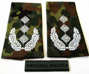 KLETT Rangabzeichen Heer Oberst weiß/flecktarn Bw Schulter Klappen Schlaufen - Bild 1 von 1
