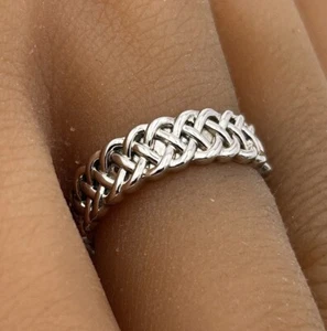 ShanOre Sterling Silver Celtic Knot Ring Ireland Eternity Wedding Band - Picture 1 of 15