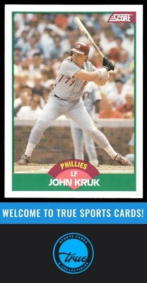 1989 Score Rookie & Traded #70T John Kruk - Image 1 of 2