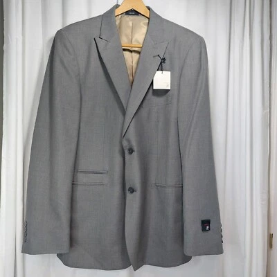 Blazer Traje Chaqueta Gris Piel de Tiburón Talla 42L J.Ferrari Calce Moderno Para Hombre Nuevo con Etiquetas Foto 1 de 4