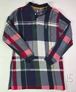 Chaps Ralph Lauren Polo Uomo Grande Blocco Colore Plaid 100% Cotone (Lungo) - Foto 1 di 4
