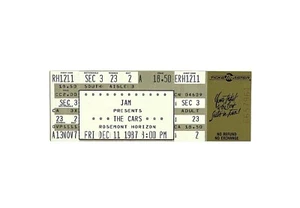 The Cars Rare Unused Concert Ticket Last Show Ever 1987 Rosemont - Picture 1 of 2