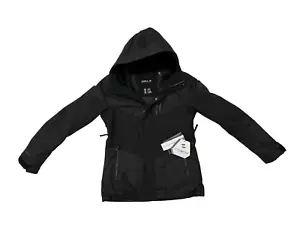 O’Neill Hyperdry Snowboarding Jacket Women’s L Black Multi Firewall Magma Hood - Picture 1 of 14