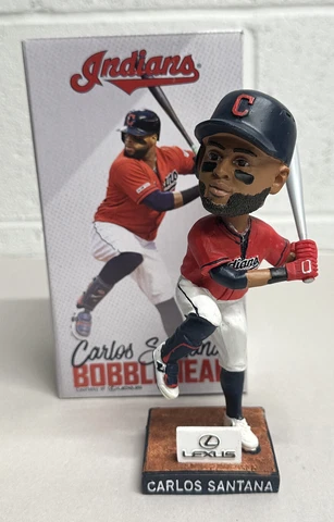Carlos Santana Cleveland Indians SGA 2020 Bobblehead Cover