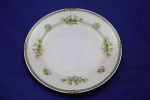 Rose China RO67 7.5" Salad Plate Made in China EUC Blue & Floral Pattern - Picture 1 of 3