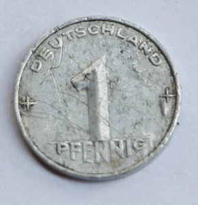 1953 Deutschland 1 Pfennig Ostdeutschland seltene Münze - Bild 1 von 2