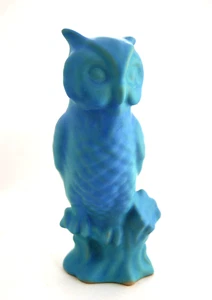 Vintage Van Briggle Keramik Eule Ming blau 9,5 Zoll - Bild 1 von 7