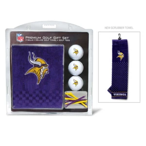 Juego de regalo de golf NFL Minnesota Vikings toalla bordada, pelotas de golf y camisetas - Imagen 1 de 1