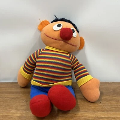 Vintage 1980s Knickerbocker Ernie Sesame Street Muppets Jim Henson Plush 12" - Image 1 of 4