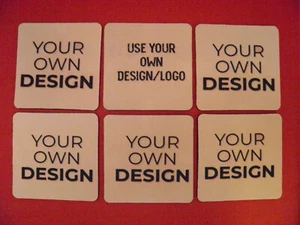 6 x Neoprene Custom Drink Coasters 10cm - your design or ours - Free Post - Picture 1 of 24
