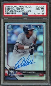BB - 2018 Bowman Chrome - Refractor - #CPAEF - Estevan Florial - PSA 10 - Bild 1 von 2