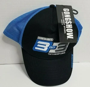 NWT GongShow Canlan 3 on 3 V1 Youth Hockey IGNITED Blue/Black Snapback Hat Cap - Picture 1 of 2
