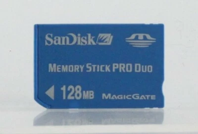 SanDisk 128 MB MemoryStick Pro Duo (SDMSPD-128-A10) - Image 1 of 2