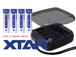 Xtar BC4 – Ladegerät + 4x AA (Mignon) LR6 1,5V  Li-Ion  Akkus - Bild 1 von 1