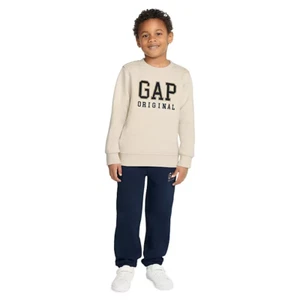 Gap Kids Boys Toddler Logo Fleece Crew Neck & Jogger Matching Set, 4T or 5T - Picture 1 of 6