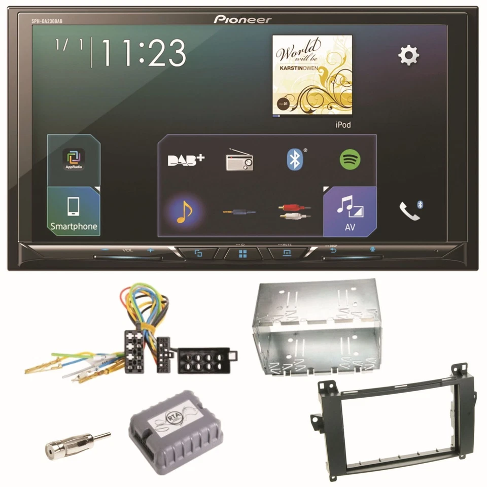 Pioneer SPH-DA230DAB Bluetooth Autoradio Einbauset für Mercedes Vito Viano W639 - Bild 1 von 1