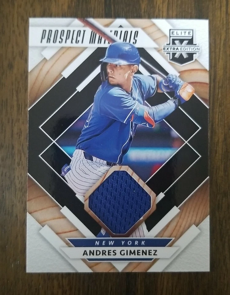 2020 Elite Extra Edition Prospect Materials Relic Black #PM-AG Andres Gimenez - Image 1 of 2