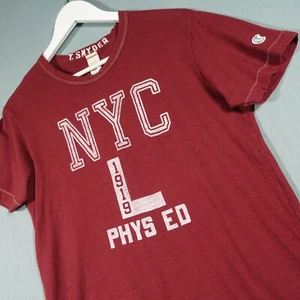 Champion x Todd Snyder Shirt Mens Small Red White Single Stitch NYC Italian Top - Picture 1 of 16