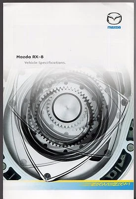 Mazda RX-8 Specifications 2006-07 UK Market Foldout Sales Brochure 192 231 - Image 1 of 2