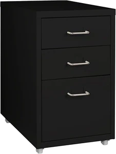 Mobile File Cabinets with 3 Drawers, Metal Chest of Drawers Anti-Rust, Bedside C - Picture 1 of 12