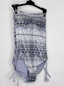 NWT Ambrielle Swim Suit Color Light Purple 1 Piece Tie Sides High Cut Strapless - Picture 1 of 2