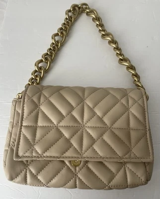 Bolso de Hombro Zara Talla Única Cartera Oro Tostado Cadena Correa prácticamente Nuevo.  Foto 1 de 4
