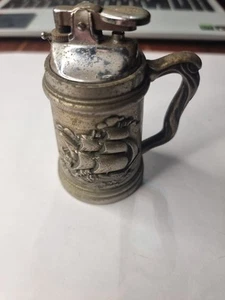 VINTAGE JAPAN PEWTER CIGARETTE LIGHTER CIGARETTE CUP Ships - Picture 1 of 7