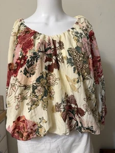 MAURICES BLOUSON TOP MIT 3/4 BLOUSONÄRMELN ARBEIT ANBETUNG HIP DATE TANZ SEXY M - Bild 1 von 20