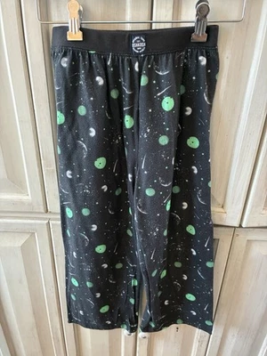 Pantalones de pijama OshKosh B Gosh para niños talla 8 verde y blanco estampado extraterrestre espacial Foto 1 de 4