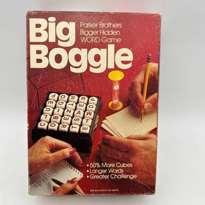 VINTAGE Big Boggle COMPLETE Parker Brothers 1979 Word Twister Game 3 Minute - Image 1 of 4