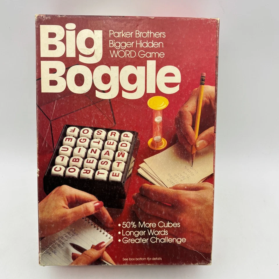 VINTAGE Big Boggle COMPLETE Parker Brothers 1979 Word Twister Game 3 Minute - Image 1 of 4