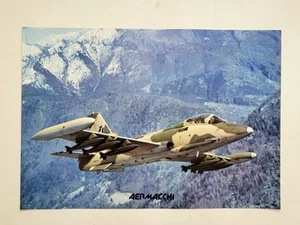 Vintage 1983 Poster Aermacchi Italian Fighter Jet Airplane 27" x 19" Italy RARE - Picture 1 of 11
