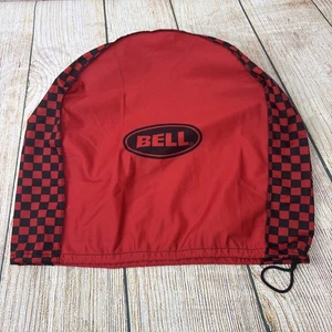 Bell Chequered Helmet Dust Cloth Carry Bag Motorcycle Motorbike Drawstring - Picture 1 of 5