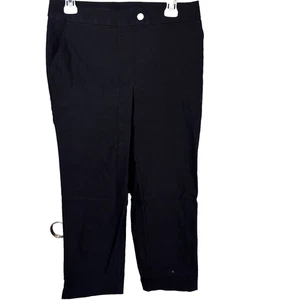 Pantalones capri negros elásticos cómodos para mujer RAFAELLA tallas 8 - Imagen 1 de 8