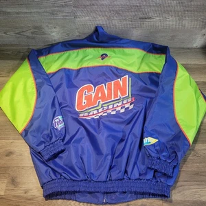 Vintage 90er Gain Racing Jeff Burton #9 Jeff Hamilton Racing Nylon Jacke Herren LRG - Bild 1 von 11