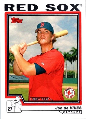 2004 Topps Traded & Rookies Jon DeVries #T218 Boston Red Sox Baseball Card - Image 1 of 2