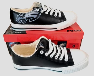 NUOVE FOCO NFL Philadelphia Eagles sneakers basse donna 8 scarpe foderate sherpa - Foto 1 di 12