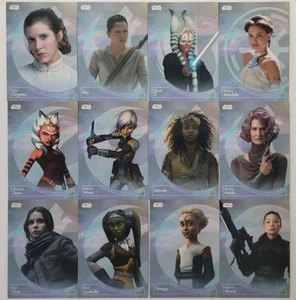 2022 Topps Star Wars The Galaxy's Most Powerful Women Complete 12 Card Set - Picture 1 of 2
