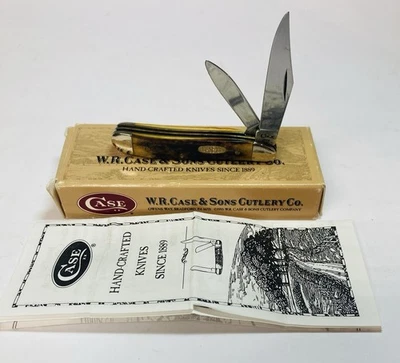 Vintage Case XX 1996 4 Dot Stag Peanut Pattern 2 Blade 5220 SS Pocket Knife - Image 1 of 4