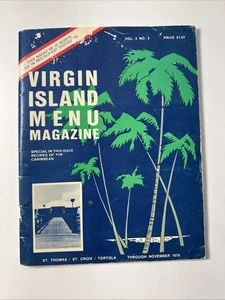 Vintage Virgin Island Menu Magazine - 1978 - Travel / Dining / Restaurant Menus - Foto 1 di 11
