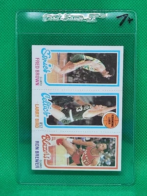 🏀1980-81 Topps #196 31 228🏀 LARRY BIRD RL RC Rookie Brown Brewer NR-MINT NM+ - Image 1 of 2