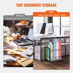 Mobile Blueprint Storage Rack 20 Slot Rolling File Holder Easy Access Design - Picture 1 of 8