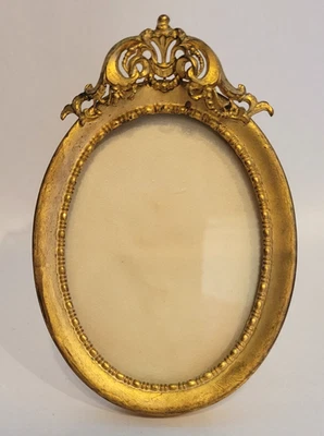Stunning Antique French Gilt Small Oval Picture Frame Scrolled Empire Design - Image 1 of 4