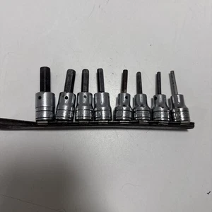 8 pc - Snap On Tools 3/8" Drive SAE Standard Hex Bit Socket Set (1/8”-3/8”) FE - Picture 1 of 24