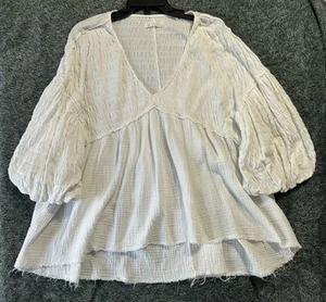 We The Free Free People Damen Größe M Weiß Halbarm Power Flower Top (J1) - Bild 1 von 7