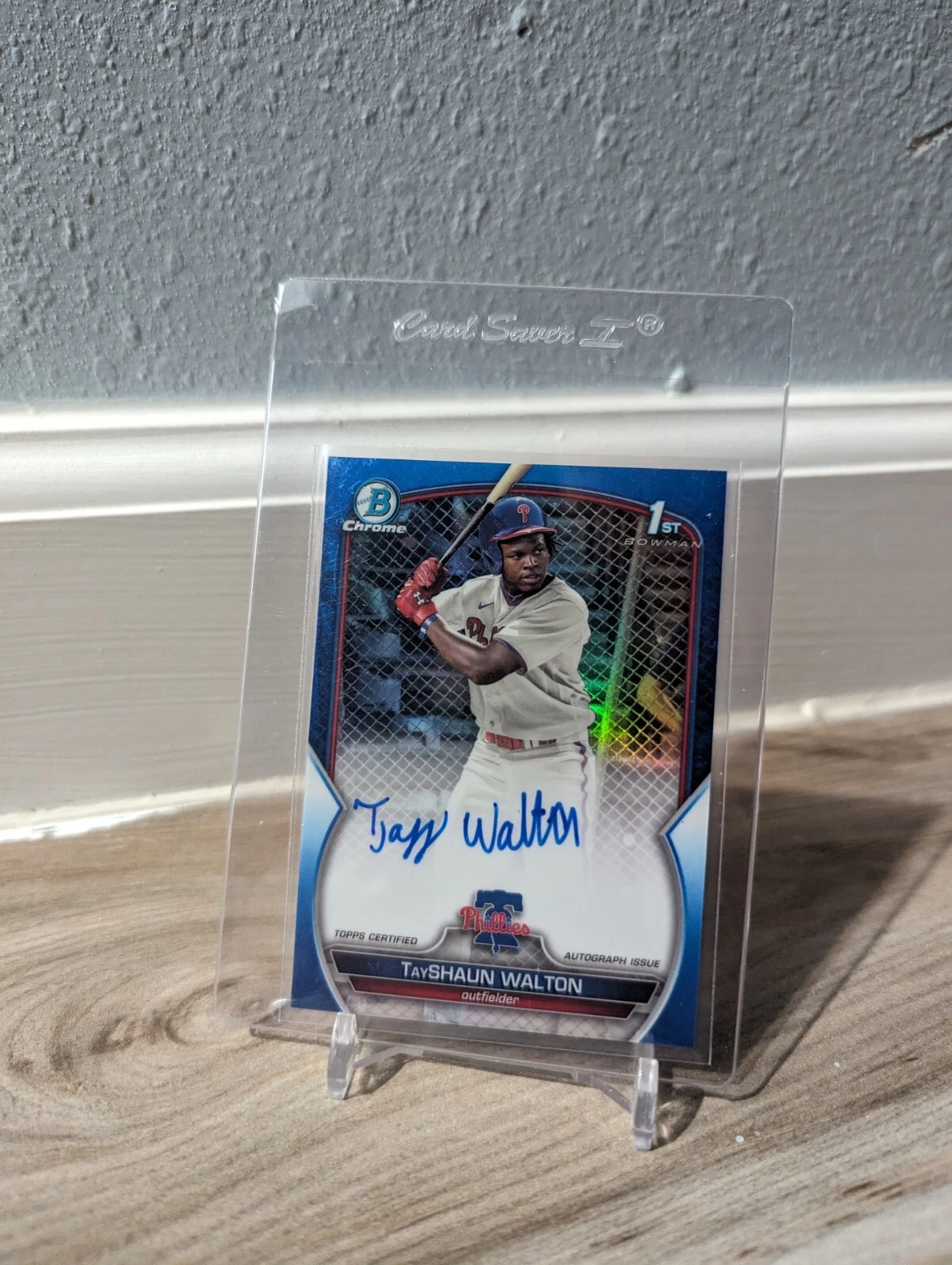 2023 Bowman Draft Chrome TayShaun Walton 1st True Blue Refractor Auto /150