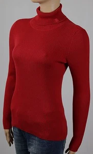 Ralph Lauren Red Ribbed Turtleneck Sweater NWT - Picture 1 of 1