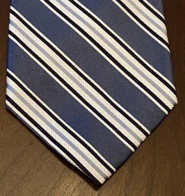 Мужской галстук Merona синий 100% шелк сделано в Китае - Изображение 1 из 4